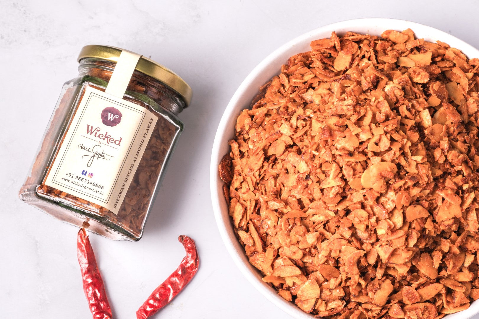 Shezwan Spiced Almond Flakes