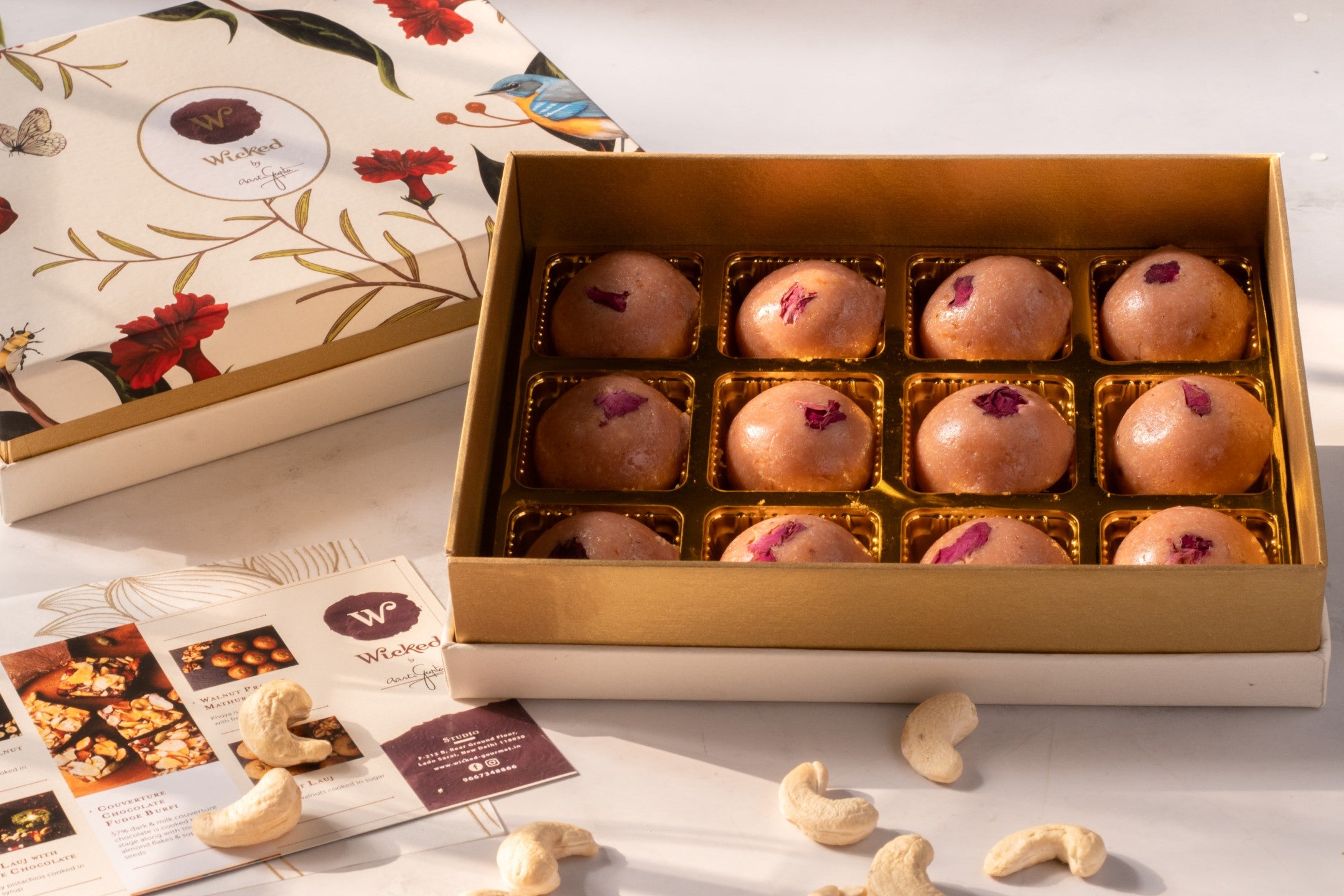 Roasted Kaju Gulkand Lauj